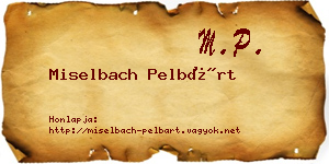Miselbach Pelbárt névjegykártya
